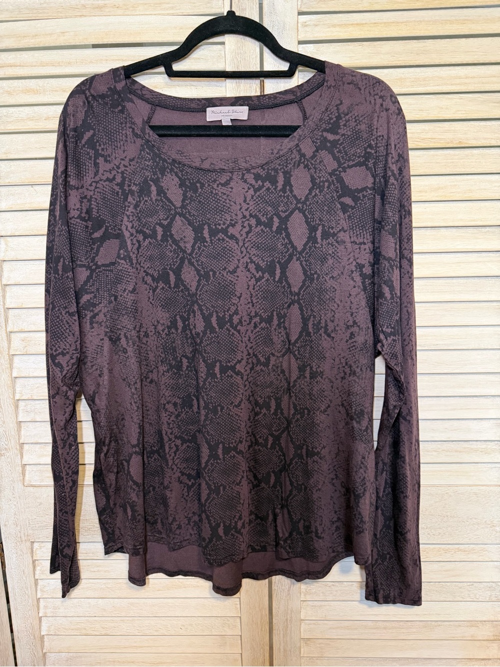 Michael Stars Snakeskin Long Sleeve Tee